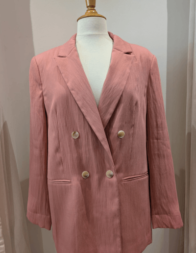 blazer grande taille rose