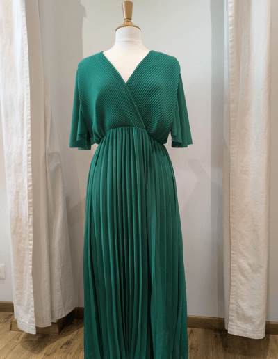 robe cache-coeur grande taille vert sapin