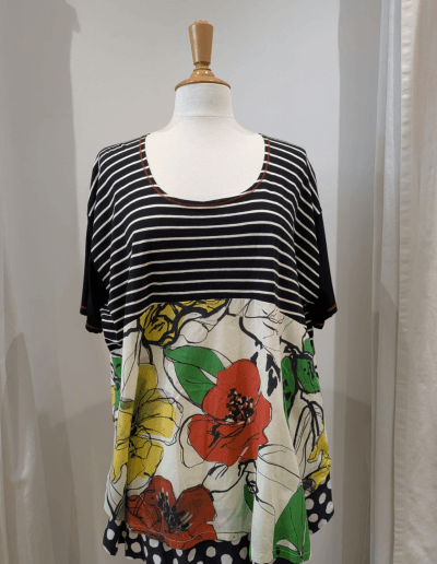 top imprimé grande taille